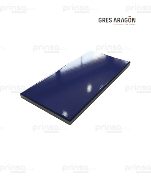 Azulejo Brillante Azul Oscuro Gres de Aragón