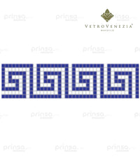 Vetro Venezia: Cenefa Laberinto en mosaico veneciano 2×2 (603977809956)