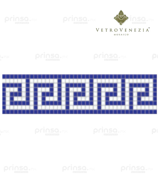 Vetro Venezia: Cenefa Tula en mosaico veneciano 2×2- Alto: 14 cm (603977842724)