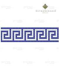 Vetro Venezia: Cenefa Tula en mosaico veneciano 2×2- Alto: 14 cm (603977842724)