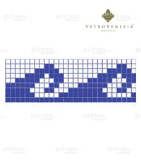 Vetro Venezia- Cenefa olas en mosaico veneciano 2×2- Alto: 18 cm (603977777188)