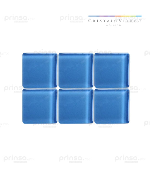 Cristalo Vitreo – Mosaico color azul cobalto claro 2.5 x 2.5 (603977089060)